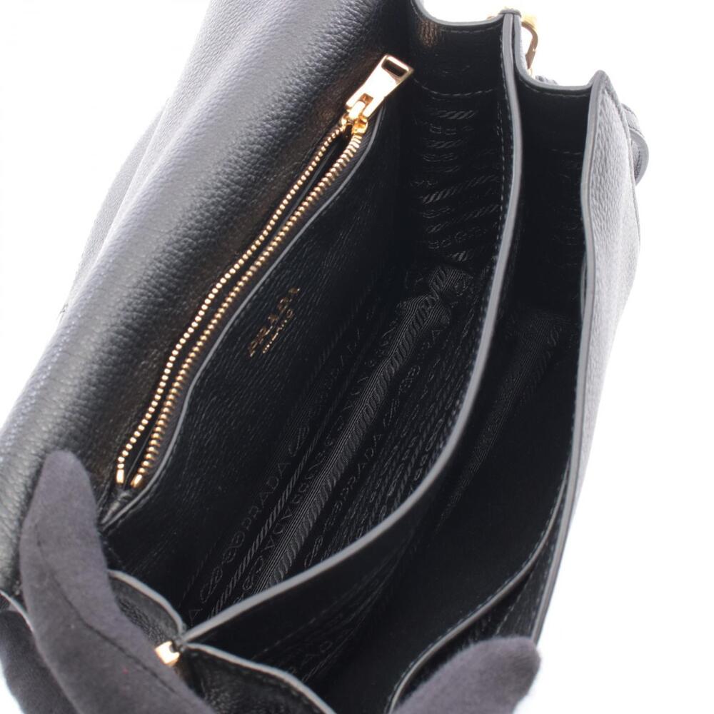 Prada Vitello Daino Shoulder Bag Leather Black - Picture 3 of 6